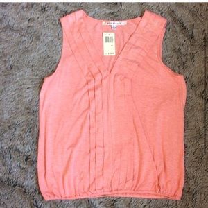 Max studio sleeveless v neck elastic waist balloon style blouse size medium NWT